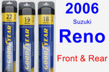 Front & Rear Wiper Blade Pack for 2006 Suzuki Reno - Assurance