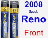 Front Wiper Blade Pack for 2008 Suzuki Reno - Assurance