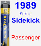 Passenger Wiper Blade for 1989 Suzuki Sidekick - Assurance