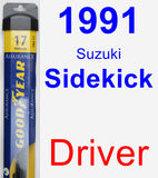 Driver Wiper Blade for 1991 Suzuki Sidekick - Assurance