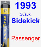 Passenger Wiper Blade for 1993 Suzuki Sidekick - Assurance