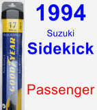 Passenger Wiper Blade for 1994 Suzuki Sidekick - Assurance