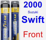 Front Wiper Blade Pack for 2000 Suzuki Swift - Assurance