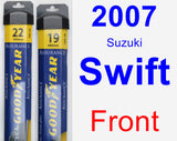 Front Wiper Blade Pack for 2007 Suzuki Swift - Assurance