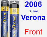 Front Wiper Blade Pack for 2006 Suzuki Verona - Assurance