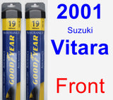 Front Wiper Blade Pack for 2001 Suzuki Vitara - Assurance