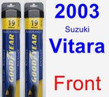 Front Wiper Blade Pack for 2003 Suzuki Vitara - Assurance