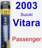 Passenger Wiper Blade for 2003 Suzuki Vitara - Assurance