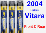 Front & Rear Wiper Blade Pack for 2004 Suzuki Vitara - Assurance