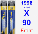 Front Wiper Blade Pack for 1996 Suzuki X-90 - Assurance