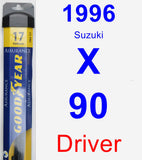 Driver Wiper Blade for 1996 Suzuki X-90 - Assurance