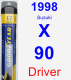 Driver Wiper Blade for 1998 Suzuki X-90 - Assurance