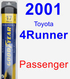 Passenger Wiper Blade for 2001 Toyota 4Runner - Assurance