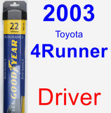 Driver Wiper Blade for 2003 Toyota 4Runner - Assurance