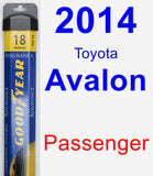 Passenger Wiper Blade for 2014 Toyota Avalon - Assurance