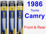 Front & Rear Wiper Blade Pack for 1986 Toyota Camry - Assurance