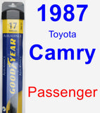 Passenger Wiper Blade for 1987 Toyota Camry - Assurance