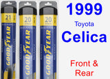 Front & Rear Wiper Blade Pack for 1999 Toyota Celica - Assurance