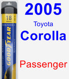 Passenger Wiper Blade for 2005 Toyota Corolla - Assurance