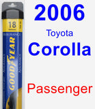 Passenger Wiper Blade for 2006 Toyota Corolla - Assurance