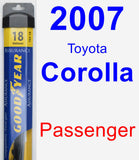 Passenger Wiper Blade for 2007 Toyota Corolla - Assurance