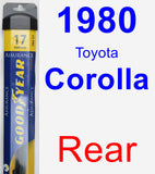 Rear Wiper Blade for 1980 Toyota Corolla - Assurance