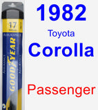 Passenger Wiper Blade for 1982 Toyota Corolla - Assurance