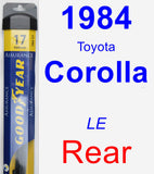 Rear Wiper Blade for 1984 Toyota Corolla - Assurance