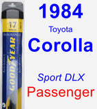 Passenger Wiper Blade for 1984 Toyota Corolla - Assurance