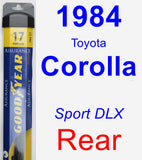 Rear Wiper Blade for 1984 Toyota Corolla - Assurance