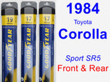 Front & Rear Wiper Blade Pack for 1984 Toyota Corolla - Assurance