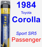 Passenger Wiper Blade for 1984 Toyota Corolla - Assurance