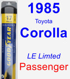 Passenger Wiper Blade for 1985 Toyota Corolla - Assurance