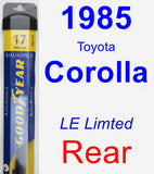 Rear Wiper Blade for 1985 Toyota Corolla - Assurance