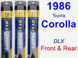 Front & Rear Wiper Blade Pack for 1986 Toyota Corolla - Assurance