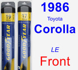 Front Wiper Blade Pack for 1986 Toyota Corolla - Assurance