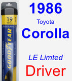 Driver Wiper Blade for 1986 Toyota Corolla - Assurance