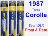 Front & Rear Wiper Blade Pack for 1987 Toyota Corolla - Assurance