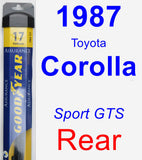 Rear Wiper Blade for 1987 Toyota Corolla - Assurance