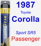 Passenger Wiper Blade for 1987 Toyota Corolla - Assurance