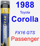 Passenger Wiper Blade for 1988 Toyota Corolla - Assurance