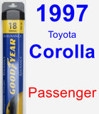 Passenger Wiper Blade for 1997 Toyota Corolla - Assurance