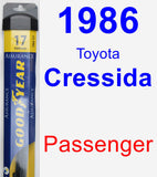 Passenger Wiper Blade for 1986 Toyota Cressida - Assurance