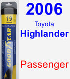 Passenger Wiper Blade for 2006 Toyota Highlander - Assurance