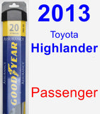 Passenger Wiper Blade for 2013 Toyota Highlander - Assurance