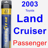 Passenger Wiper Blade for 2003 Toyota Land Cruiser - Assurance