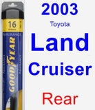 Rear Wiper Blade for 2003 Toyota Land Cruiser - Assurance