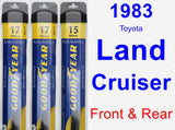 Front & Rear Wiper Blade Pack for 1983 Toyota Land Cruiser - Assurance