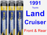 Front & Rear Wiper Blade Pack for 1991 Toyota Land Cruiser - Assurance