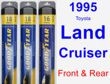 Front & Rear Wiper Blade Pack for 1995 Toyota Land Cruiser - Assurance